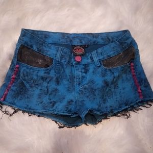 Too Fast Rat Baby Lightning bolt spiked cut off sh